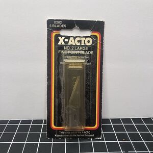 Vintage New X-ACTO #2 Large Fine Point Blade - 5 Blades X202